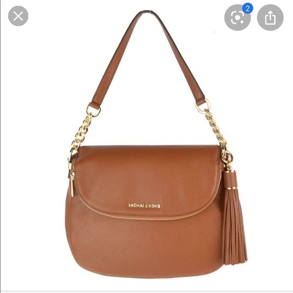 Michael Kors Brown Gold Crossbody Bag Purse - Picture 1 of 6